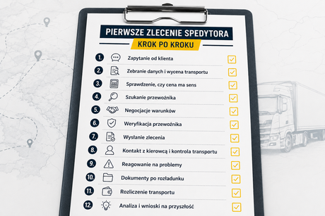 Jak wygląda pierwsze zlecenie spedytora krok po kroku?